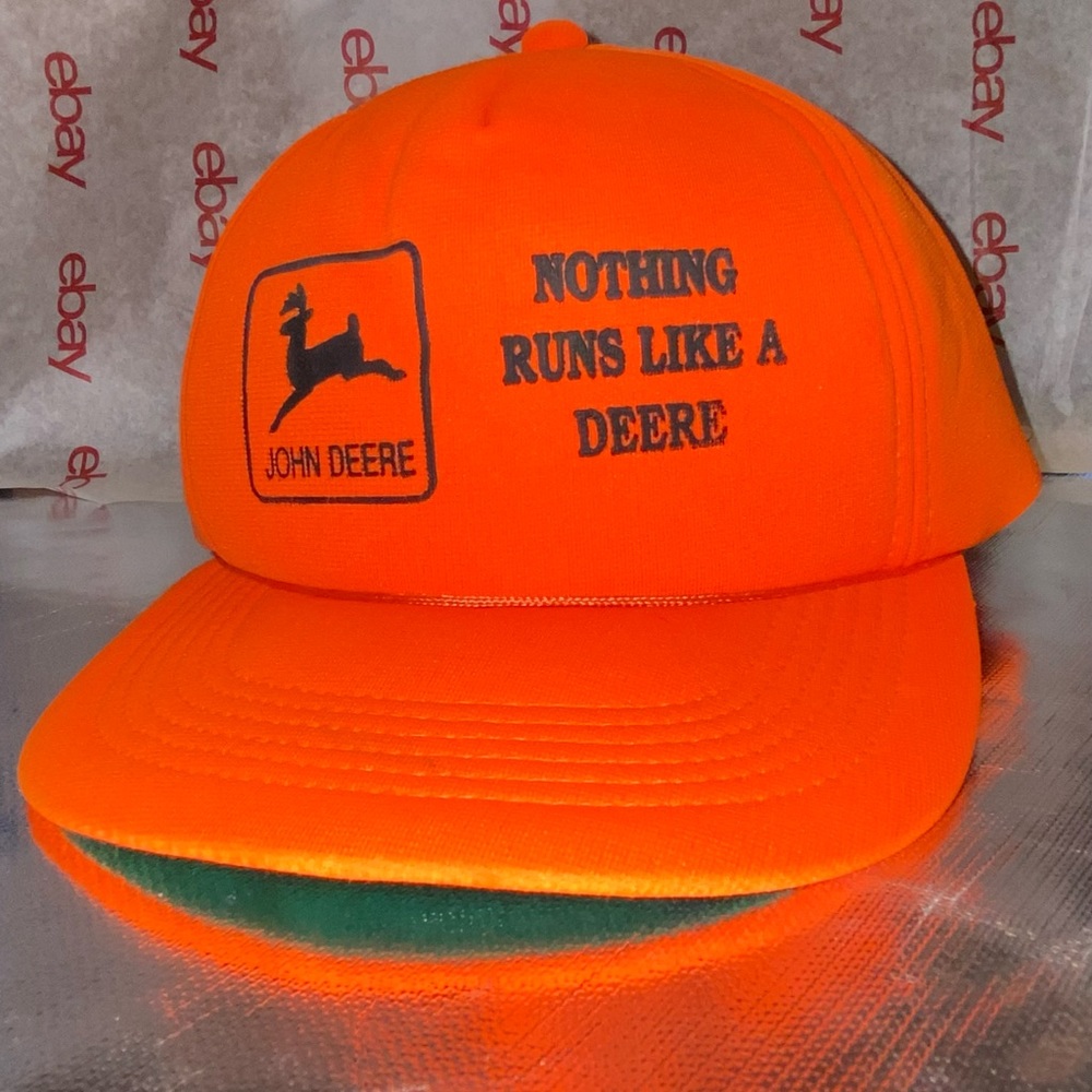COPY - Vintage John Deere "Nothing Runs Like a Deere" Orange Foam  snapback hat